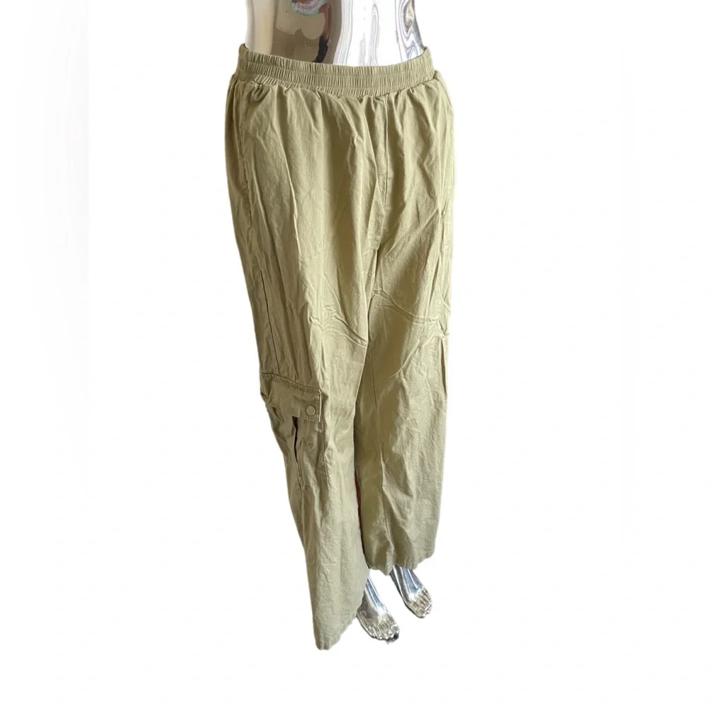 Princess Polly Olive Parachute Pants 6
